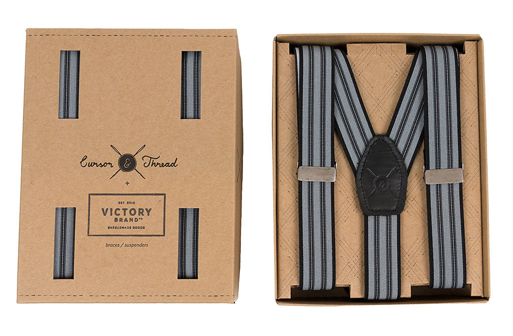 VICTORY Suspenders in Grey