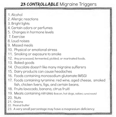 migraine triggers www.hunkidoriyoga.com
