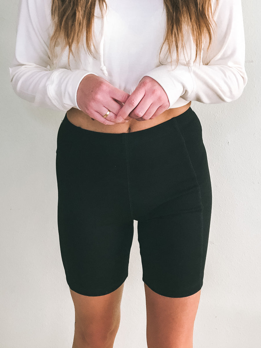 black biker short