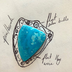 Turquoise Pin Sketch