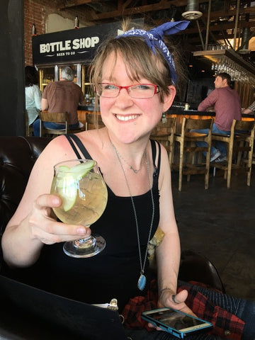 Bri in Tucson enjoying a beverage!