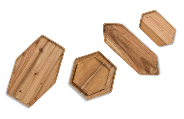 cedar wood trays and serving boards