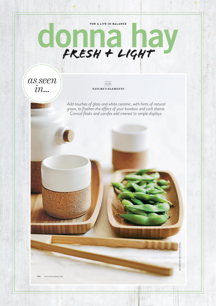 bamboo serving trays featured in Donna Hay magazine