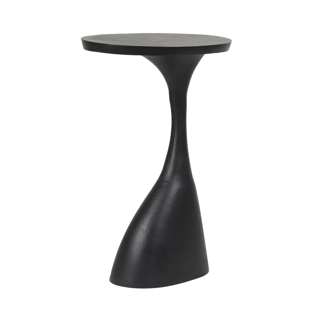 matt black side table