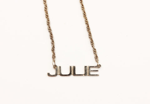 Vintage Name Necklace - Julie