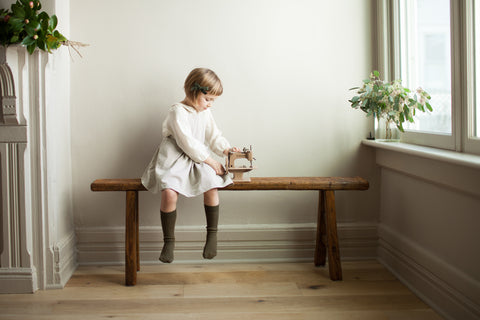 classic Soor ploom pinafores for the new fall collection of lovely baby and girl clothing.