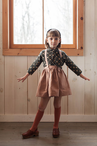 Soor Ploom Mavis Skirt in Pez Canvas and Top in Botanical Print