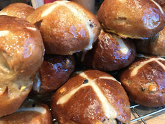 Hot cross buns straight out of the oven