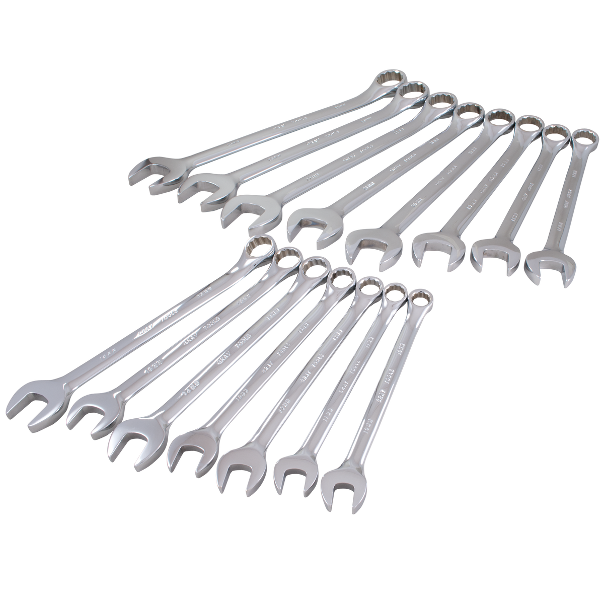 15 Piece Metric Combination Wrench Set Gray Tools Online Store