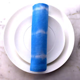 Blue & White Tie Dye Striped Napkin