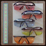 Dyed Plastic Glasses