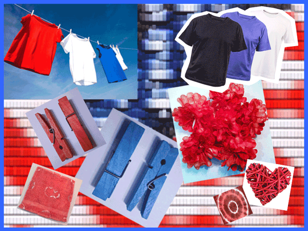 Red white & blue clothes