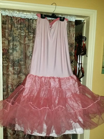 Pink dyed crinoline project 