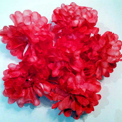Dyed paper flower garland