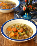 Asian style beef barley soup recipe made with star anise by SeasonWithSpice.com