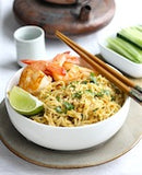 Satay peanut noodles recipe with red chili flakes by SeasonWithSpice.com