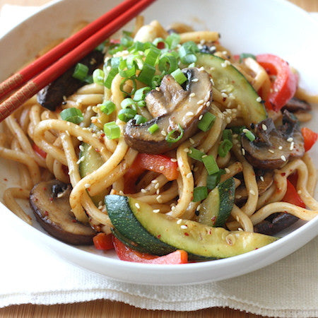 Korean style Udon Noodle Stir-Fry