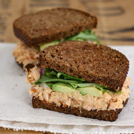 Roasted salmon sandwich with chipotle mayo recipe