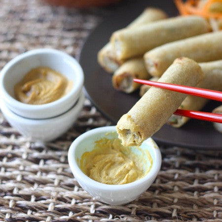 Spring rolls with Chinese Hot Mustard Dipping Sauce