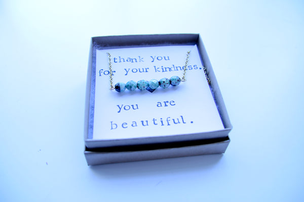 You are beautiful necklace
