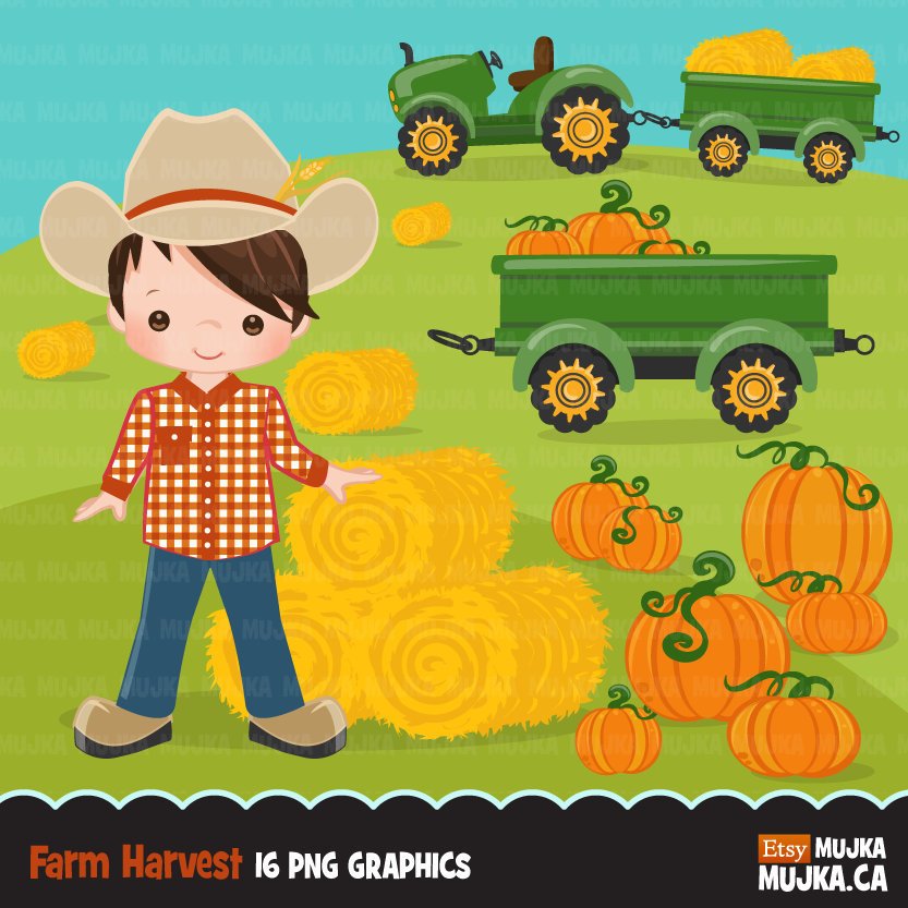 farmer family clipart cute