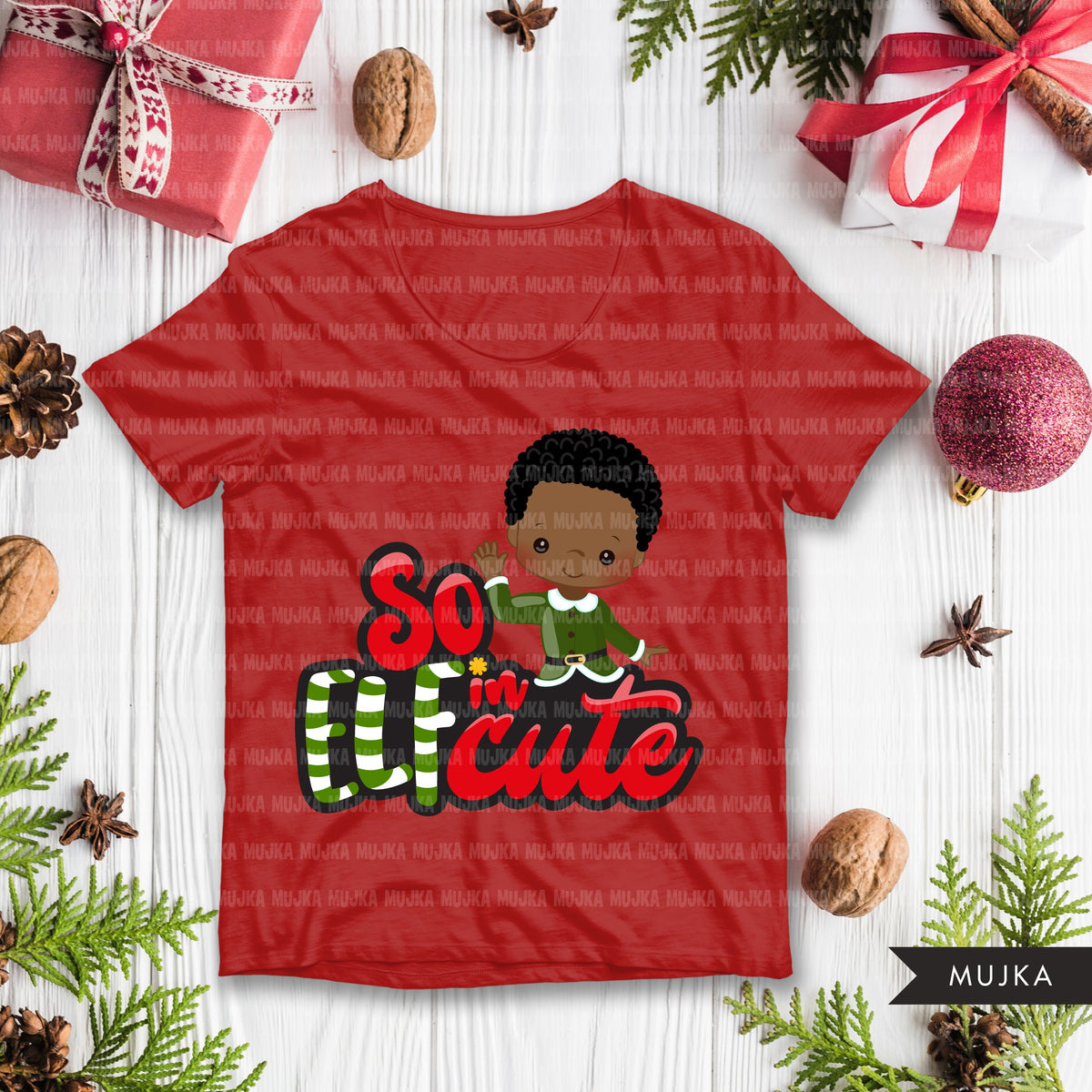 Christmas Svg Png Digital So Elfin Cute Htv Sublimation Image Transfer Clipart T Shirt Graphics Black Elf Boy