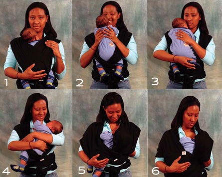 Moby Wrap Baby Positions