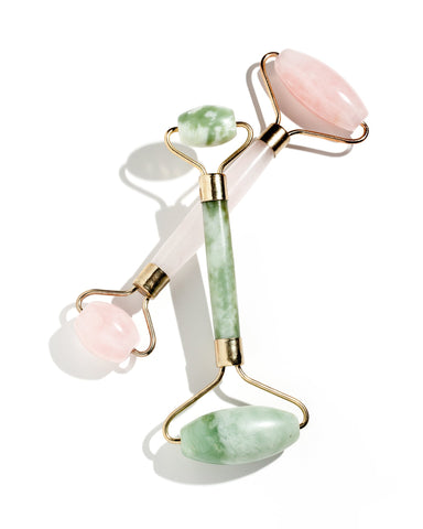 Jade and Rose Quartz Facial Roller