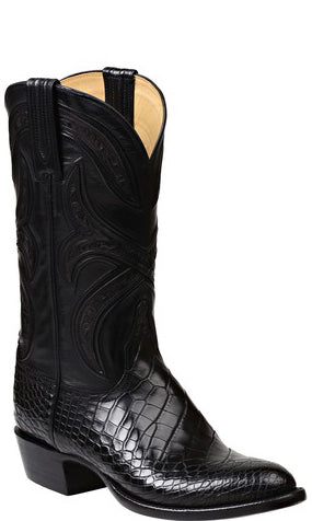 black alligator cowboy boots