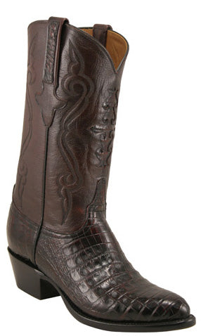 Lucchese L1253 Mens Black Cherry Caiman 