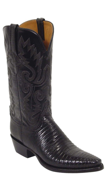 lucchese black lizard boots