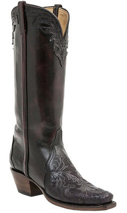 lucchese women's black cherry boots