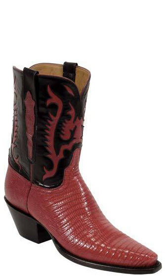 lucchese black lizard boots