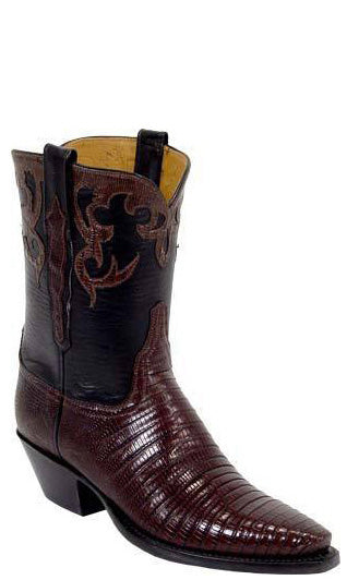 women's black lizard cowboy boots