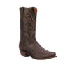 Lucchese N1153.53 FRANKLIN Mens Barrel Brown Hornback Caiman Crocodile Tail Boots