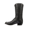 Lucchese Luke N1155.R3 Mens Black Full Quill Ostrich Boots