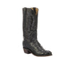 Lucchese ELGIN N1188.R3 Mens Antique Navy Full Quill Ostrich Boots