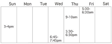 Weekly Yoga Schedule at The Good Supply