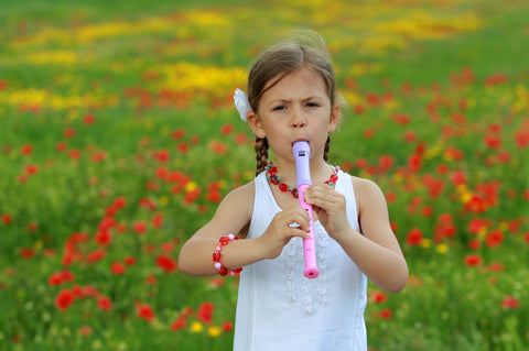 Recorder playing girl