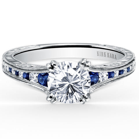 Diamond and sapphire wedding ring