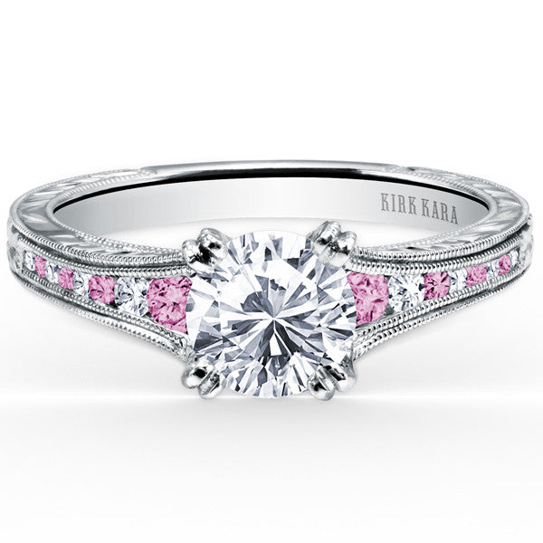 Wedding rings pink sapphire