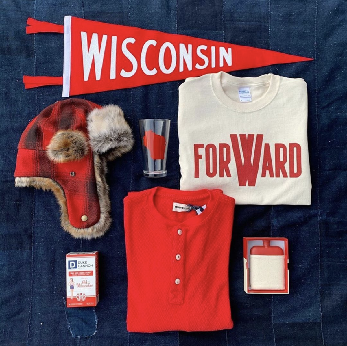 Wisconsin State Product Flatlay Photograph
