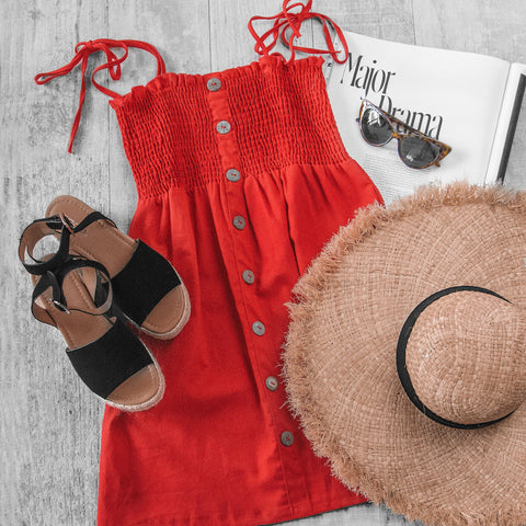 Red Sun Dress Fourth of July Look