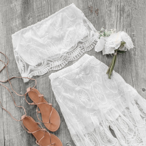 Lace Set | White | Vacay Look | Womens