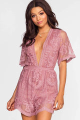 Boho Chic Lace Romper