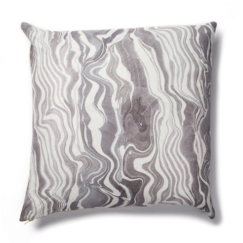 Marbled Stripe Pillow in Gray-lilac