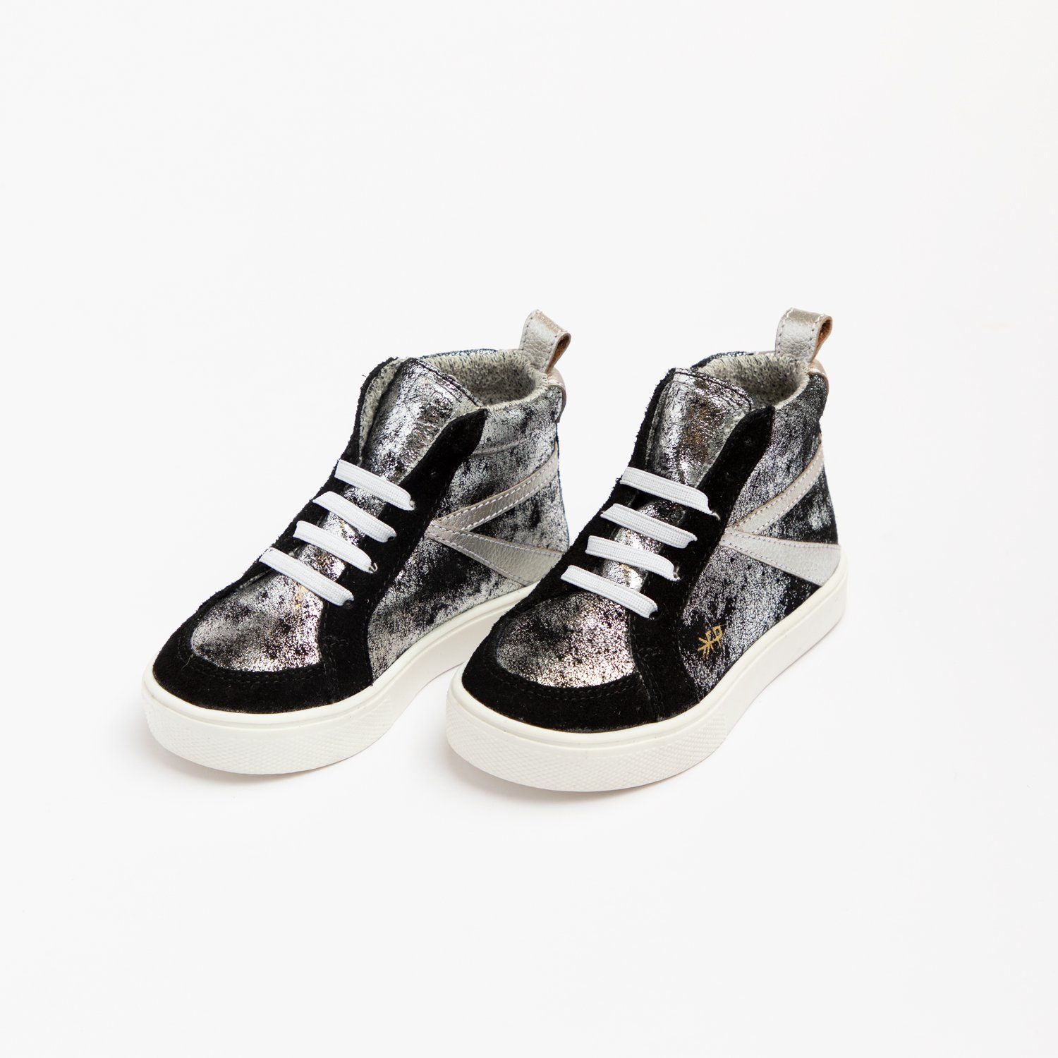 Ebony Metallic High Top Sneaker Kids - High Top Sneaker Kids Sneakers