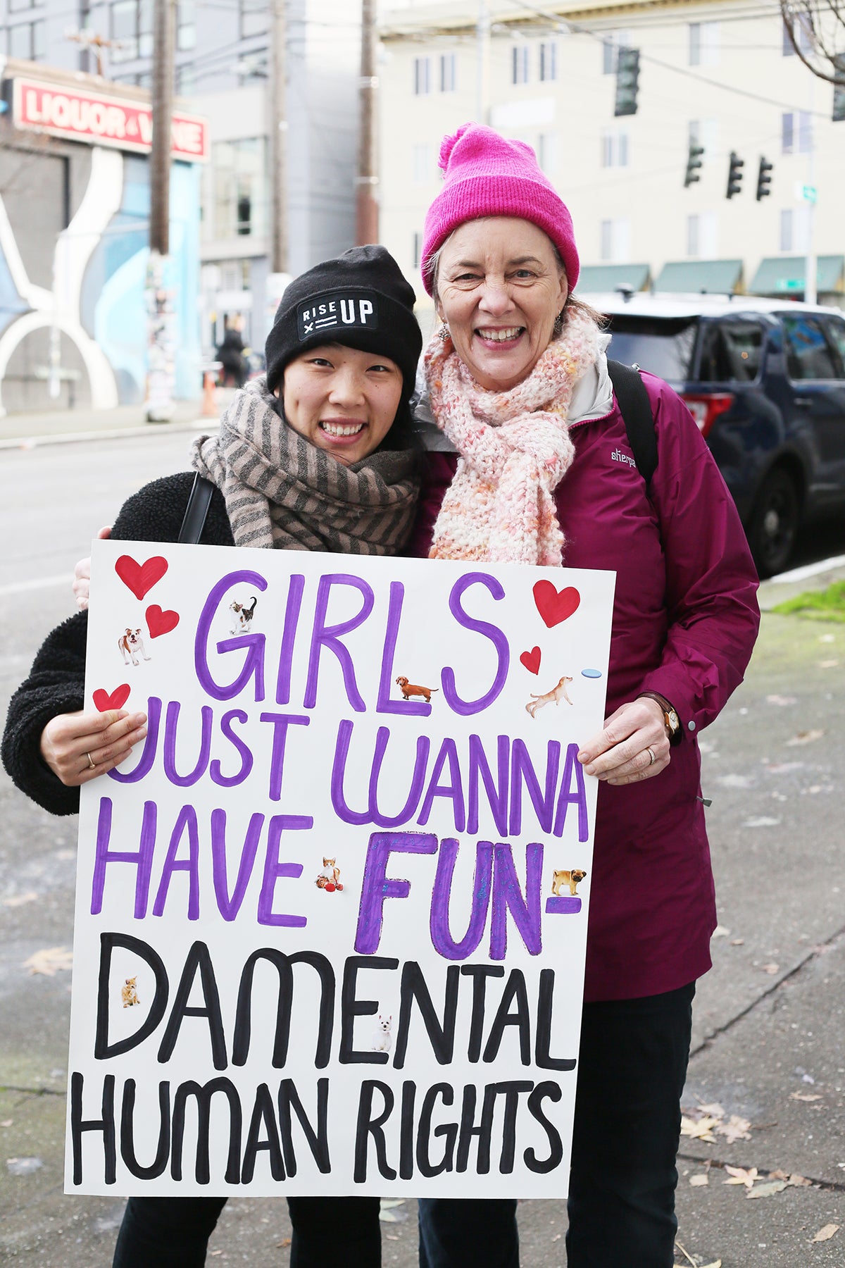 Seattle Women's March 2017 Girls Just Wanna Have Fundamental Rights