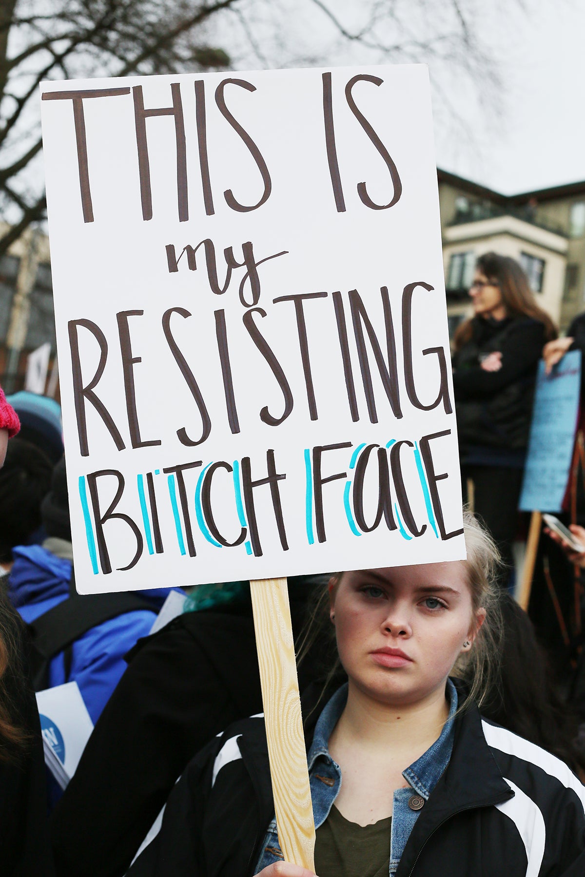 Seattle Women's March 2017 This is my resisting bitch face