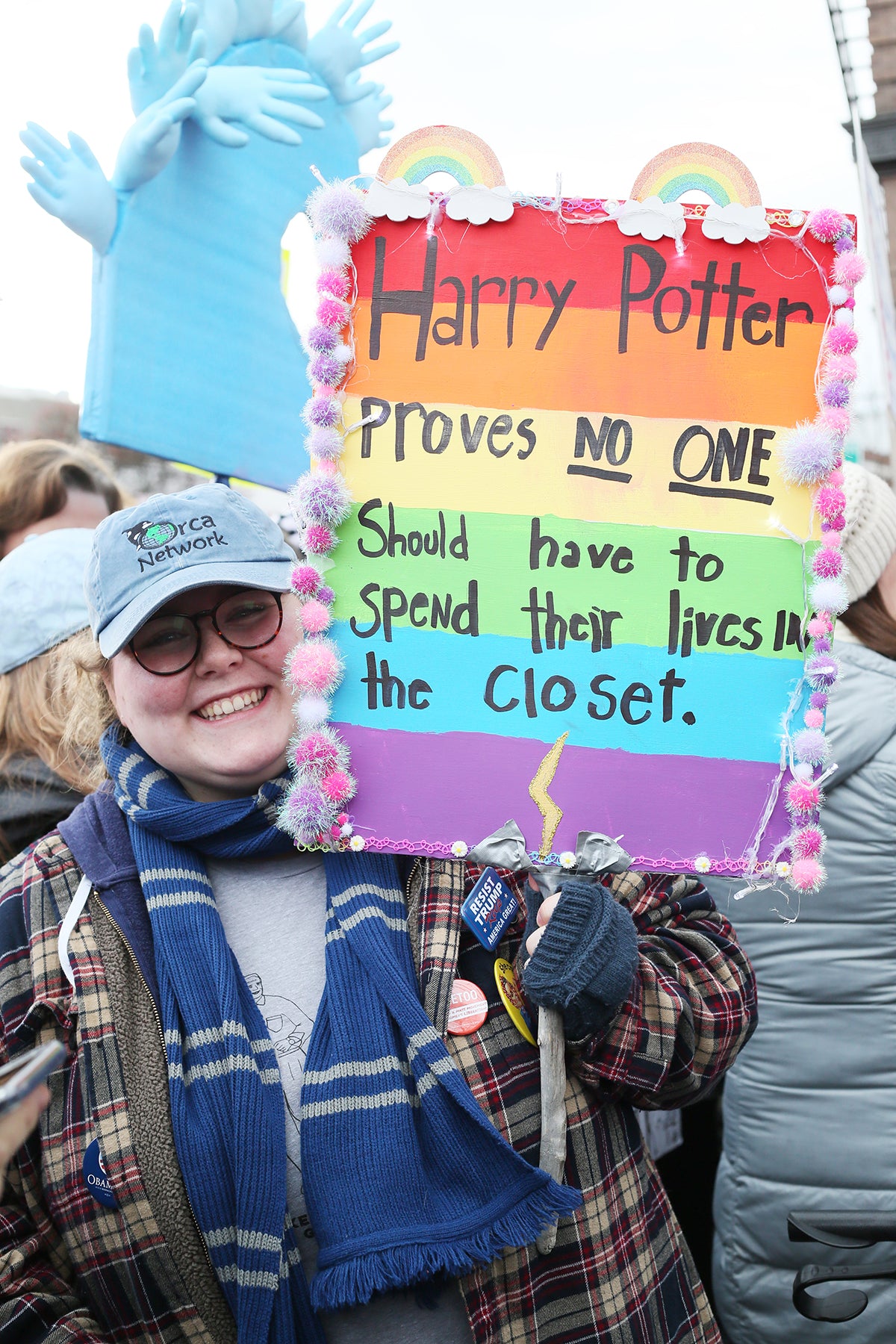 Seattle Women's March 2017 Harry Potter no one should be in the closet